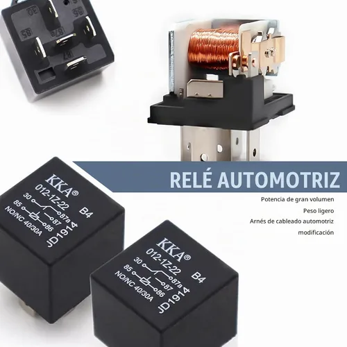 Vista 6 de Pack-4 - Relé de enchufe de automóvil de 5 pines, 12 V 40 A, impermeable, inicio, conversión, modificación del arnés de cableado de CC, relés