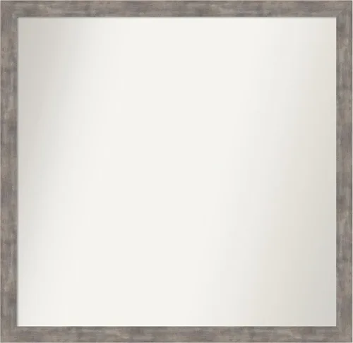 Vista 140 de Amanti Art Silver Bathroom Mirror for Over Sink, 26x45 Custom Made Marred Pewter Rectangle Vanity Mirror, Oversize Casual Wood Frame, Hangs Estaño