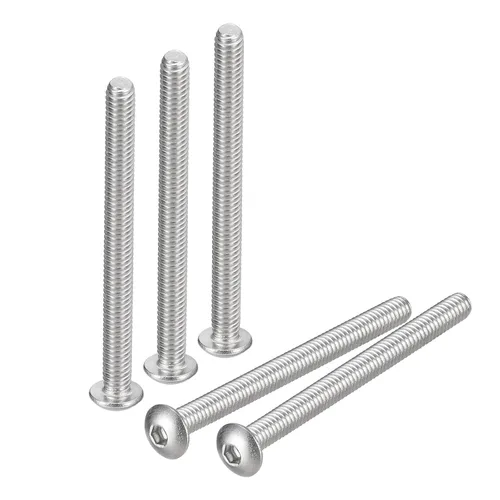 Vista 39 de Uxcell tornillos de cabeza de botón #8-32x1, 20 unidades, pernos hexagonales de acero inoxidable 304, tornillos de rosca completa con cabeza