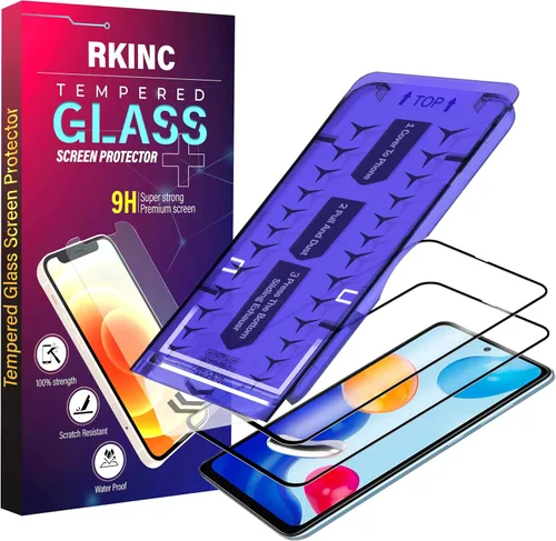 Vista 30 de RKINC Protector de pantalla [paquete de 4] para Samsung Galaxy A12 / Galaxy A02S / A12 Nacho, protector de pantalla de vidrio templado, 0.013 in
