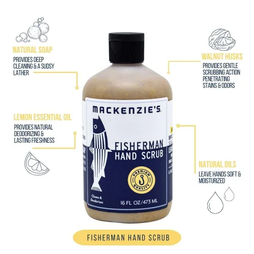 Vista 3 de MacKenzie's Fisherman Hand Scrub – Día del Padre – Regalos para hombres – Regalos para pescadores – Regalos para cocineros – Regalos para jardineros