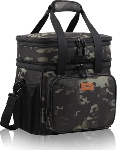 Vista 15 de Lonchera táctica aislada – Bolsa térmica expandible grande para hombres – Lonchera versátil para adultos, turnos de trabajo, viajes al aire libre