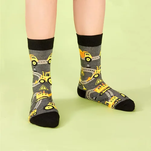Vista 4 de PanPacSight Paquete de 4 calcetines novedosos para niños y niñas, divertidos dibujos animados, lindos animales, alimentos, aguacate, piña, bola