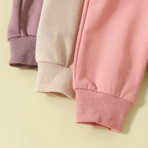 Vista 7 de Shejingb Paquete de 3 pantalones deportivos básicos lisos y suaves de algodón de color liso, pantalones de algodón para otoño e invierno