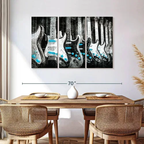 Vista 121 de Elephant Stock BW - Reproductor de discos de vinilo para pared, lienzo horizontal, decoración de pared de sala de estar de 3 piezas, impresión