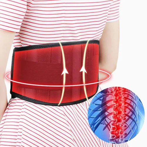 Vista 4 de ITODA Calefacción Abdomen Cinturón calentador de espalda Abdominal Faja de cintura abdominal Soporte lumbar Envoltura de calentamiento del estómago