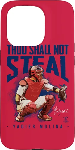 Vista 14 de Yadier Molina - Carcasa para iPhone 17, diseño de "Thou Shall Not Steal