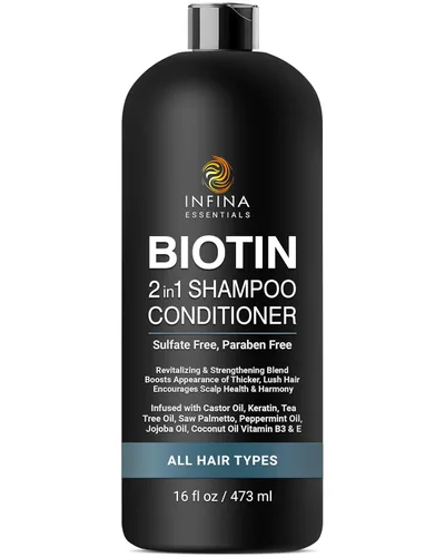 Vista 9 de Champú y acondicionador de agua dura - Limpiador quelante 2 en 1 para eliminación de acumulaciones, cabello suave y brillante - Con complejo