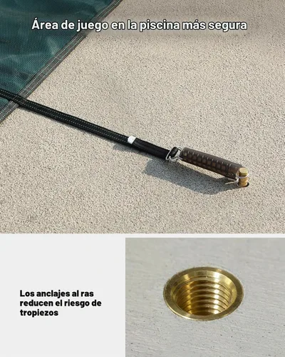 Vista 10 de VEVOR - Funda de seguridad para piscina de 12 x 24 pies, cubierta rectangular de seguridad para piscina subterránea de malla verde, cubierta