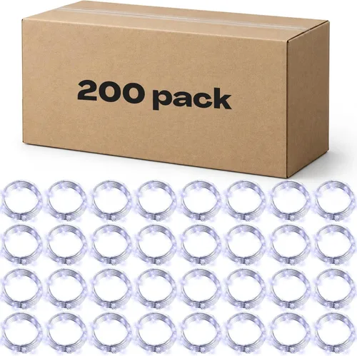 Vista 14 de Hortsun - 20 paquetes de luces de hadas que funcionan con pilas, 3 modos de velocidad, 2 m / 7 pies, 20 luces LED, mini luces de cadena
