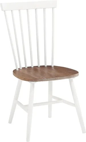 Vista 3 de OSP Home Furnishings Eagle Ridge - Sillas de comedor tradicionales de madera maciza estilo Windsor, paquete de 2, color crema