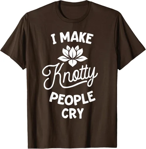 Vista 8 de Camiseta divertida de terapia de masaje I Make Knotty People Cry, Negro, S