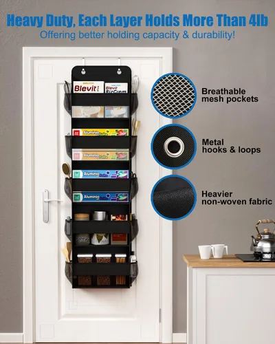 Vista 6 de Organizador de Almacenamiento Sobre la Puerta, Organizador de Baño para RV, Organizador Sobre la Puerta para Almacenamiento y Organización