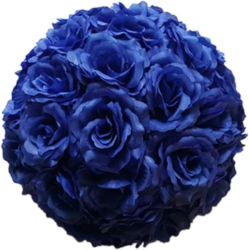 Vista 13 de Bola de flores artificiales para centros de mesa, bodas, bodas, fiestas, centros de mesa, decoración, 7.8 pulgadas (5, negro)