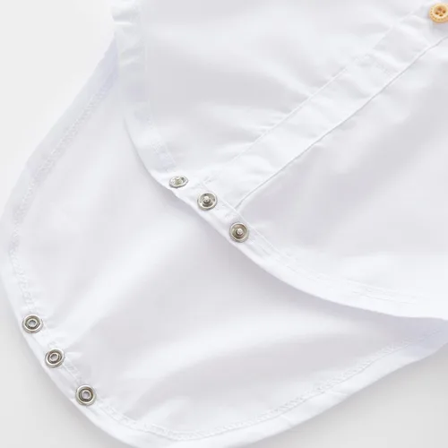 Vista 18 de Conjunto de pantalones cortos azules para bebé, trajes formales para bebés