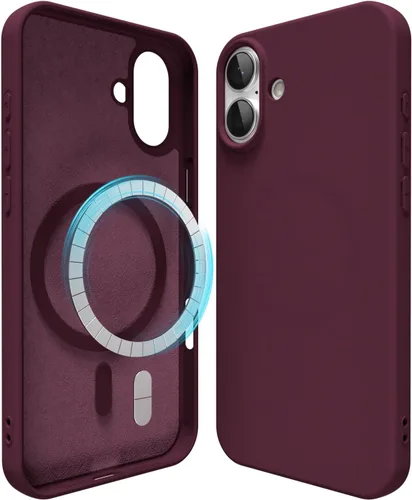 Vista 52 de oakxco Funda de silicona para iPhone 12 Pro Max, magnética, compatible con carga inalámbrica Magsafe, cubierta protectora de goma suave y delgada