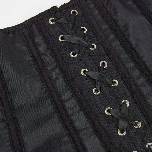 Vista 5 de SZIVYSHI - Corsé para mujer con mangas, bustier con cordones, corpiño de lencería