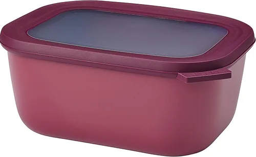 Vista 28 de Mepal Cirqula - Recipiente circular rectangular para almacenar y servir alimentos de 67.6 fl oz / 68 onzas con tapas transparentes, perfecto