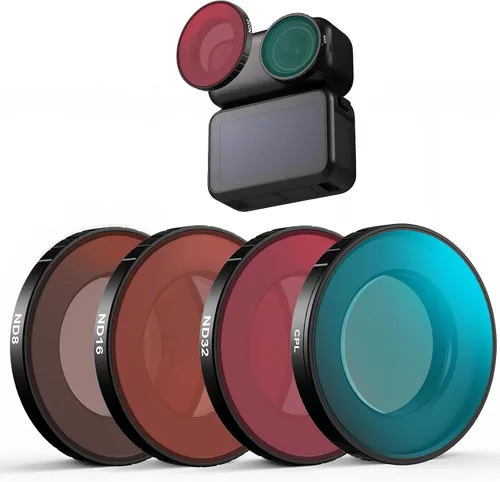Vista 12 de Haoge Filtro de difusión negra de 1/4 para DJI Osmo Nano, filtro de lente de niebla cinematográfica de ensueño, filtro de vidrio óptico HD