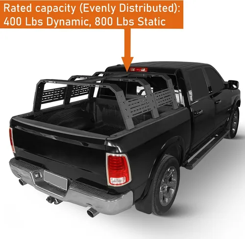 Vista 2 de u-Box Soporte de escalera de camión de 18.8 pulgadas de alto para camioneta, compatible con camionetas Ford F-150 y Raptor y Dodge Ram 1500