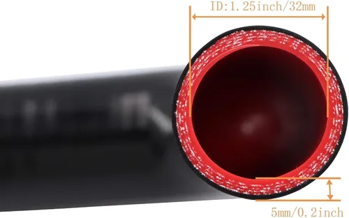 Vista 4 de Acoplador de codo de 90 grados de manguera de silicona de goma Taukealugs de 1 1/4 pulgadas (32 mm) para intercooler de refrigerante, entrada