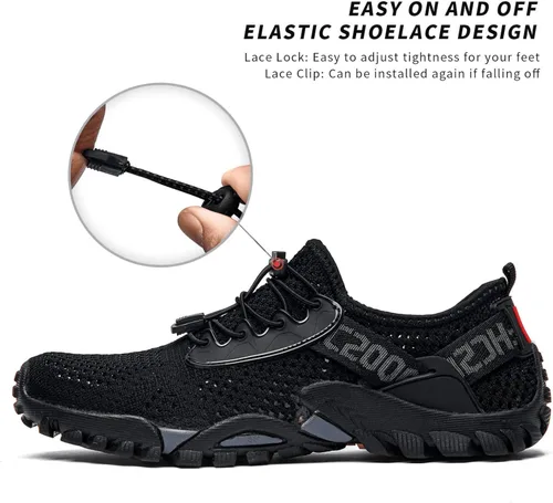 Vista 4 de SOBASO Zapatos de agua para mujer, secado rápido, senderismo, natación, playa, río, zapatos para pesca, deportes acuáticos, buceo, vela, viajes