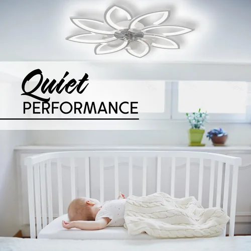 Vista 3 de Ventiladores de techo de 35'' con luces, ventilador de techo sin aspas con luces y control remoto, ventilador de techo de montaje empotrado con luz