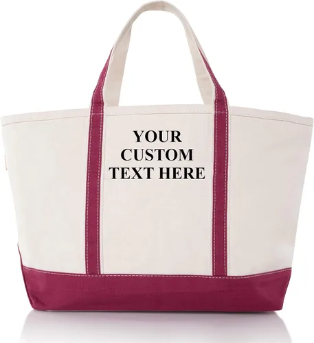 Vista 16 de CB STATION Bolso grande clásico – Bolsa de lona para mujer – Diseño multicolor, perfecta para viajes y compras En blanco: azul bebé