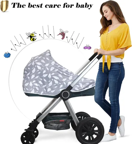 Vista 5 de Funda de lactancia para bebé y poncho de lactancia, cubierta multiusos para toldo de asiento de automóvil, cubierta de carrito de compras, cubierta