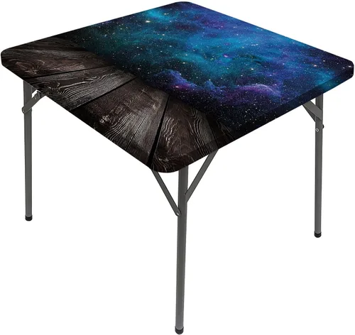 Vista 19 de Mantel cuadrado con diseño de galaxia y espiral, diseño de planeta y espiral, para mesa de 24 x 24 pulgadas, para restaurantes, picnic, patio