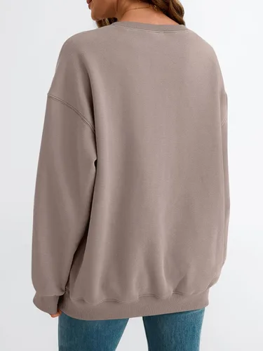Vista 4 de EFAN Sudaderas de gran tamaño para mujer, cuello redondo, sudaderas con capucha Y2K para otoño, moda de otoño, trajes de moda 2025 para adolescentes