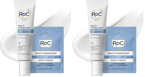 Vista 11 de RoC Multi Correxion 5 en 1 Crema Nocturna Restauradora, Antienvejecimiento para Cara con Hexinol, 1.7 Onzas (El Embalaje Puede Variar)