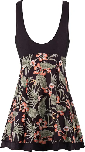 Vista 3 de Wantdo - Vestido de baño adelgazante, traje de baño de una pieza estilo pavo real, vintage, para mujer