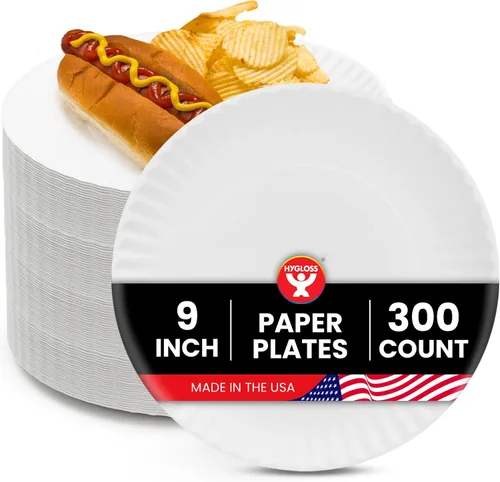 Vista 15 de Hygloss Platos de Papel Pequeños a Granel de 6 Pulgadas - Platos de Postre Desechables para Fiestas, Pasteles, Aperitivos, Bocadillos, Vajilla