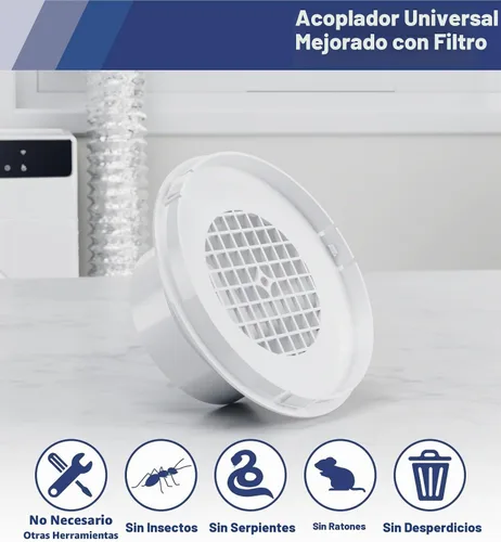 Vista 3 de LEOPO - Kit de ventanas de ventilación para secadora de 4 pulgadas para ventanas correderas