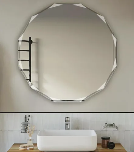 Vista 11 de SNUGACE Espejo de tocador de baño de montaje en pared sin marco con borde biselado, 20 x 28 pulgadas