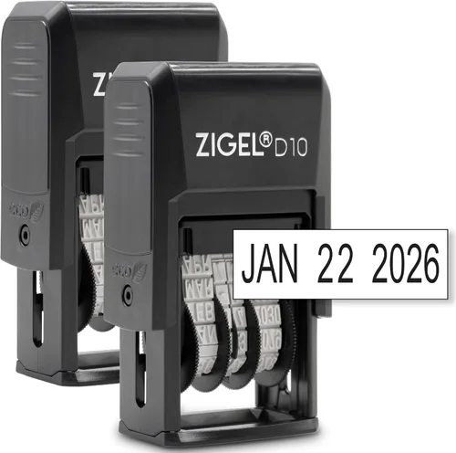 Vista 12 de ZIGEL D10 Office Date Stamp - Sello de fecha autoentintado - Negro
