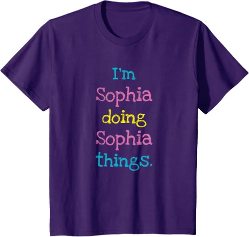 Vista 60 de Sophia - Camiseta con texto personalizado para niñas