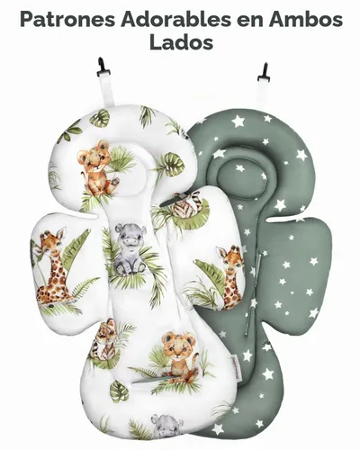 Vista 7 de Inserción para bebé Compatible con columpio 4moms Mamaroo y silla de auto para bebé, incluye 3 bolas de repuesto, inserción reversible para recién