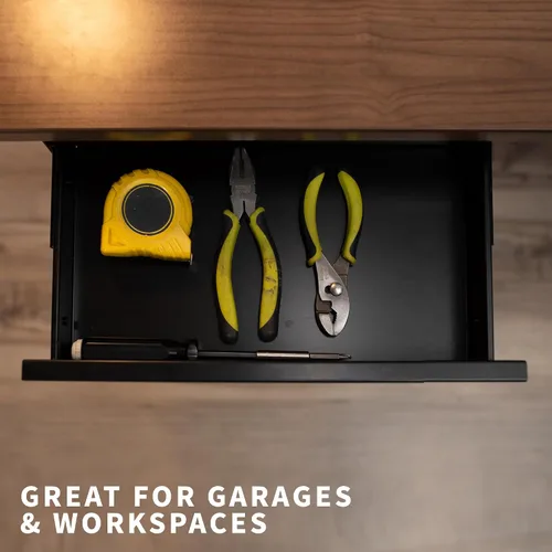 Vista 7 de VIVO DESK-AC03A-B - Cajón deslizante para debajo del escritorio de 16 pulgadas sin funda, organizador de almacenamiento de oficina en casa, negro
