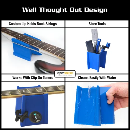 Vista 4 de MusicNomad Cradle Cube, reposa cuello y soporte para guitarra eléctrica, acústica y bajo, (MN206) Five Neck-Rest Angles Support Acoustic, Electric