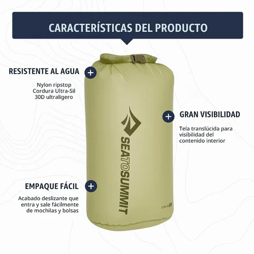 Vista 5 de Sea to Summit Ultra-Sil Dry Bag, Ultralight Waterproof Dry Storage Gris Highrise