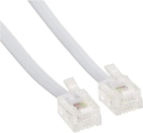Vista 10 de Power Gear Cable de línea telefónica, 50 pies, cable telefónico ultrafino, extremos modulares, funciona para teléfono, módem o máquina de fax