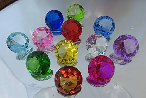 Vista 4 de Piedras de nacimiento pisapapeles cristal diamante 2.362 in arte de cristal