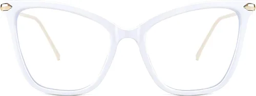 Vista 7 de FEISEDY Marco de gafas de ojo de gato de gran tamaño con lentes transparentes para mujer, B2460
