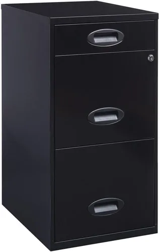 Vista 7 de Home Square - Archivador vertical de metal con 3 cajones, color negro (juego de 2)