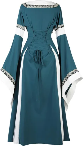 Vista 167 de Kranchungel - Vestidos renacentistas de estilo medieval/irlandés/campesino para mujer; disfraz de hada, para bailes