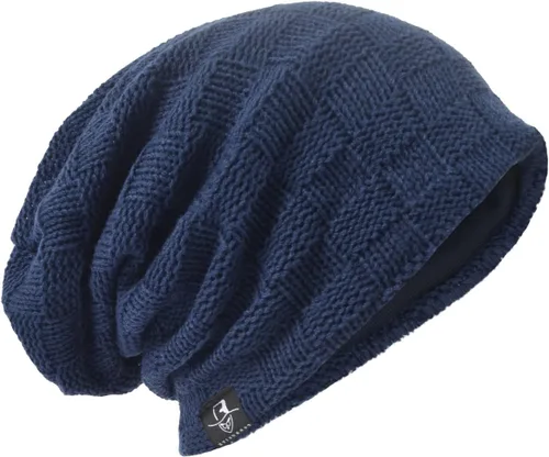Vista 17 de Gorro de punto holgado con calavera de gran tamaño para hombre tipo skullcap