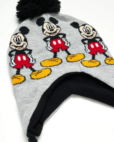 Vista 3 de Disney Conjunto de sombrero de invierno de Mickey Mouse y 2 pares de guantes o guantes edad 2-7