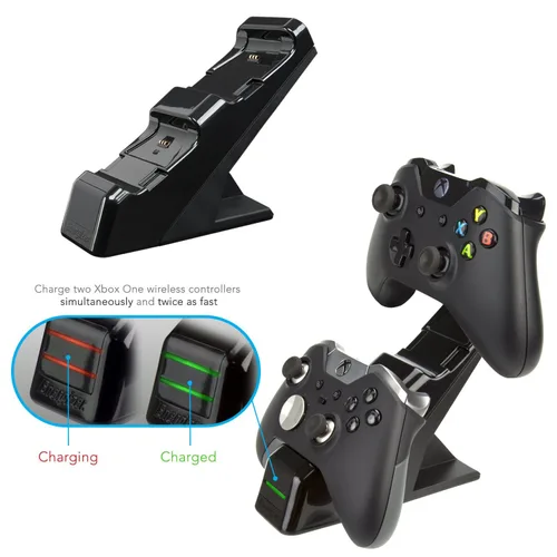 Vista 5 de PDP Gaming Energizer Dual Controller Charging System, Two Rechargeable Battery Packs Black - Xbox One